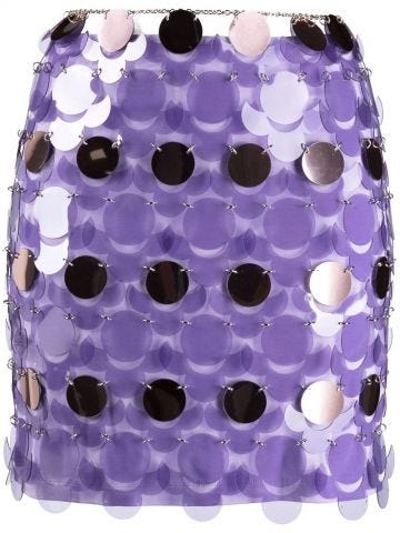 Purple sequined mini Skirt