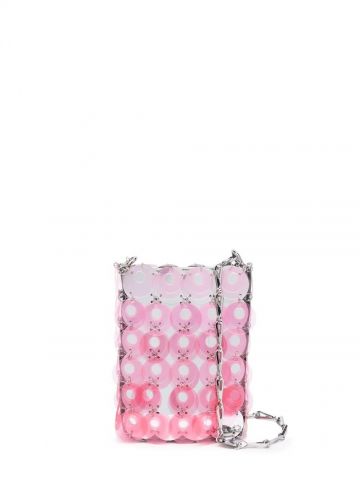 Chainmail detail pink shoulder Bag