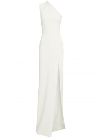 White Averie one shoulder long dress
