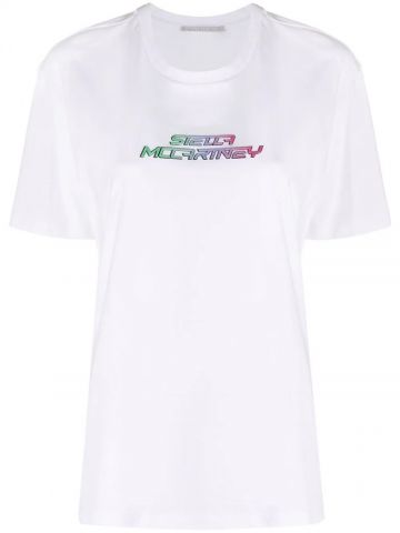 Gel Logo White Cotton T-Shirt