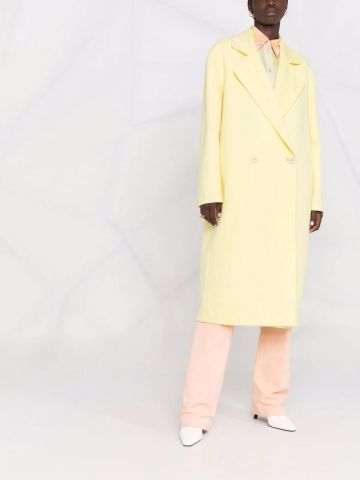 Oversize double breasted yellow Coat