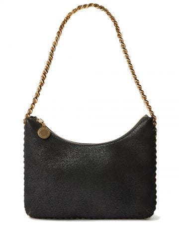 Black Falabella Zip Mini Shoulder Bag