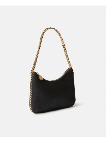 Black Falabella Zip Mini Shoulder Bag