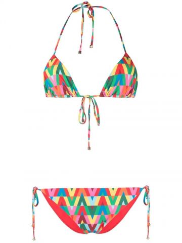 Multicolored print Bikini