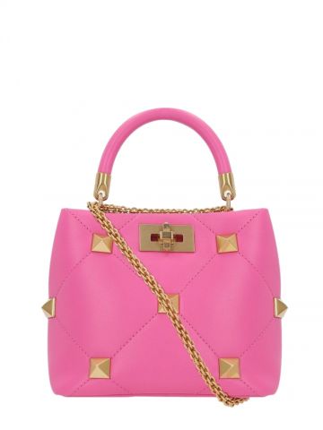 Pink Roman Stud small Handbag