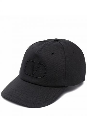 Cappello da baseball nero con ricamo