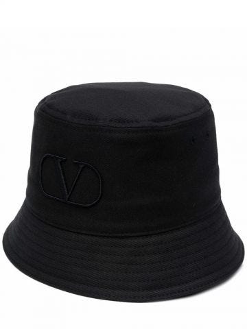 Embroidered VLOGO black bucket Hat