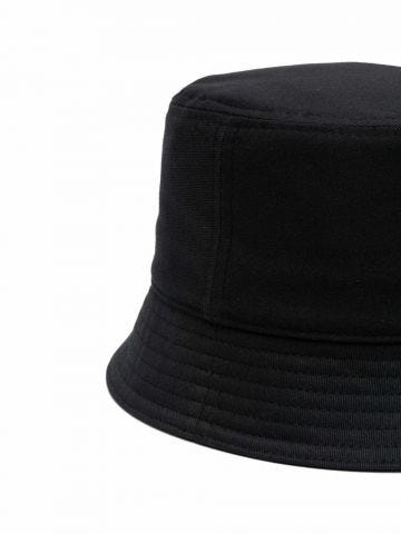 Cappello bucket nero con ricamo VLOGO