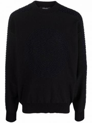 Black Greca printed Sweatshirt