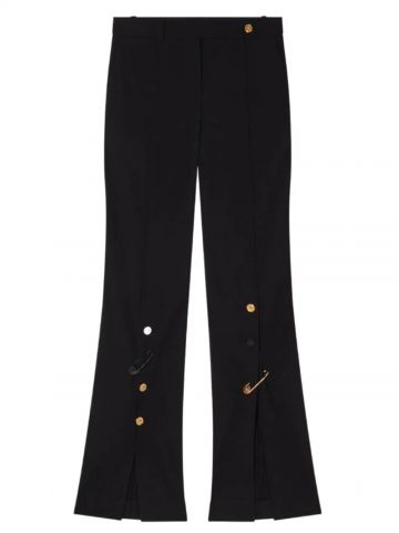 Black Pants with Safety Pin cuts