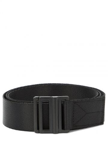 Black logo print Belt