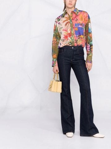 Tropicana Blouse with print
