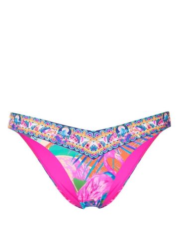 Slip bikini con stampa grafica multicolore