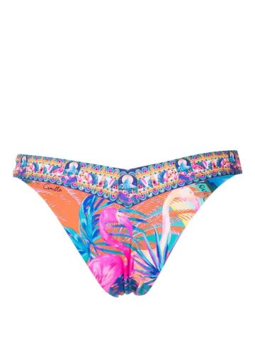 Multicolour graphic-print bikini bottoms