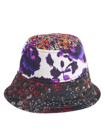 Cappello bucket Giulia multicolore con stampa a fiori