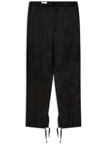 Black trousers with drawstring