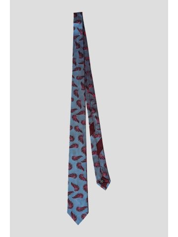 Light blue tie with floral print