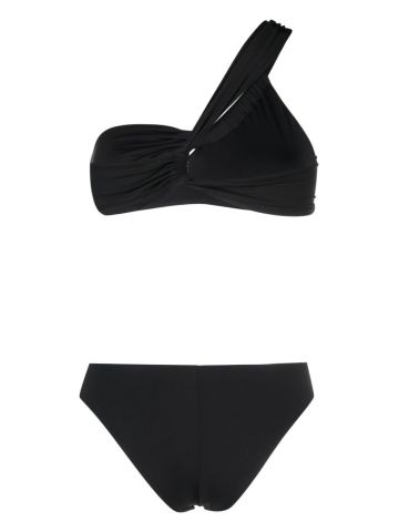 One-Shoulder Bikini Set Black
