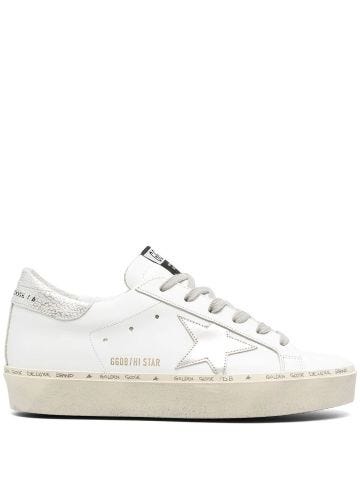 White Hi Star sneakers with silver star