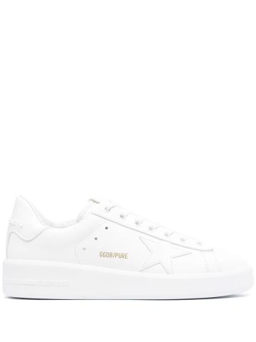 White Purestar logo low top sneakers
