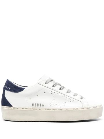 White Hi Star Skate trainers with contrasting blue heel