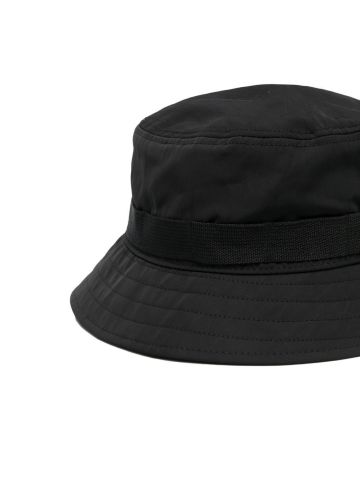 Cappello bucket nero con patch logo