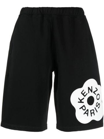 Boke Flower black bermuda shorts with print