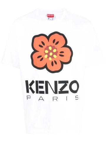 White Boke Flower short-sleeved T-shirt with logo