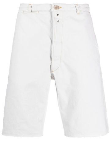 White Straight Shorts
