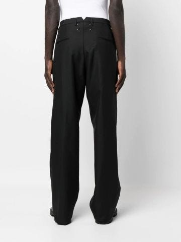 Black tailored high-waisted pants