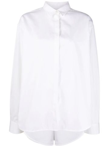 White Signature shirt with concealed closure