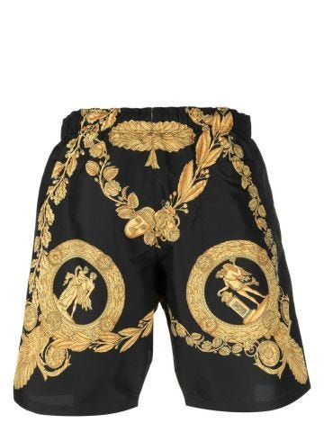 Black shorts costume with baroque print