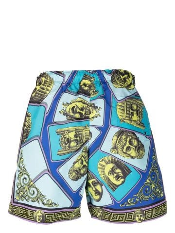 Multicoloured shorts with print