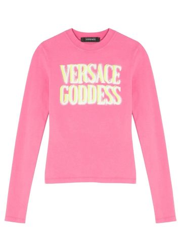 T-Shirt a maniche lunghe Versace Goddess
