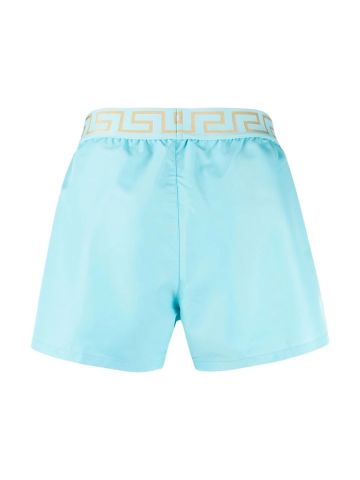 Swimming costume shorts light blue La Greca