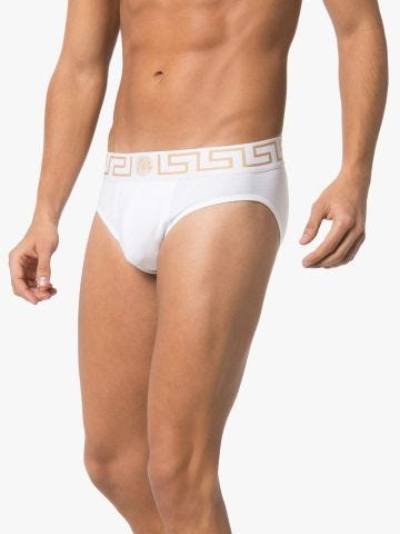 White underwear briefs with Medusa logo