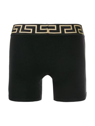 Greek Key Medusa Boxer Shorts 
black