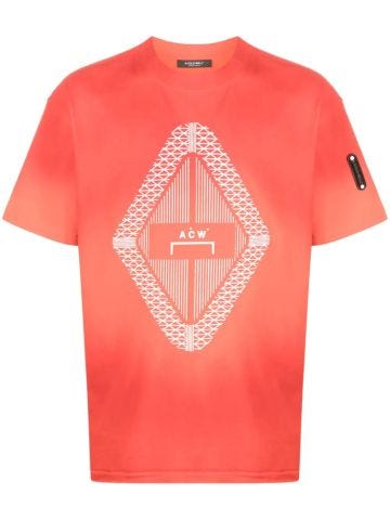 Red Gradient T-shirt with print