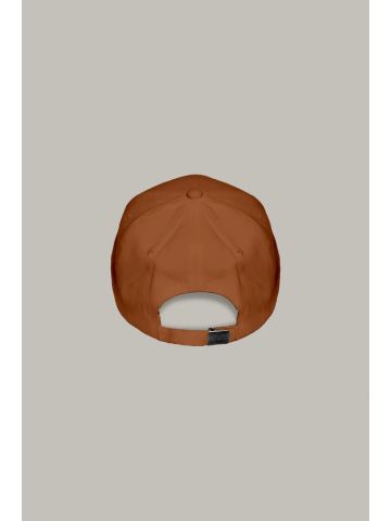 Brown baseball cap with embroidery