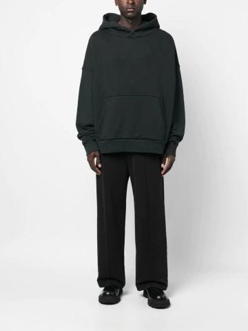 Black hooded sweatshirt