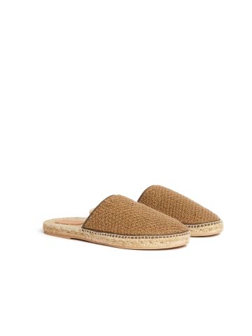 Brown knitted sandals