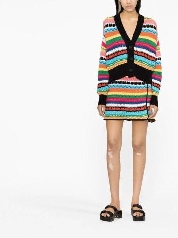 Over the Horizon multicolour crochet miniskirt