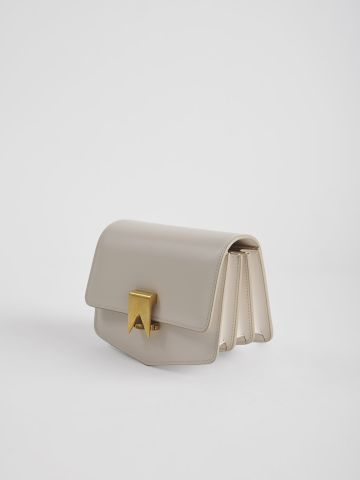 Le Papa small beige leather bag