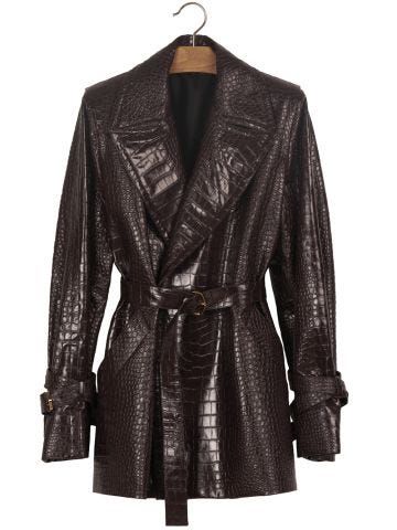 Bordeaux leatherette jacket with crocodile print