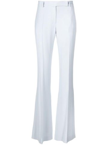 Light blue tailored flared trousers