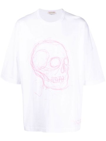 Oversized skull print T-shirt