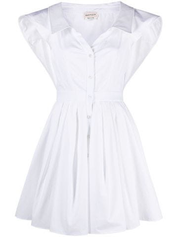 White Chemisier short-sleeved dress