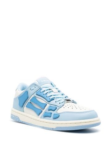 Skel white and light blue low top sneakers