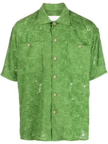 Green jacquard shirt