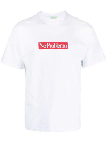 White T-shirt with No Problem print